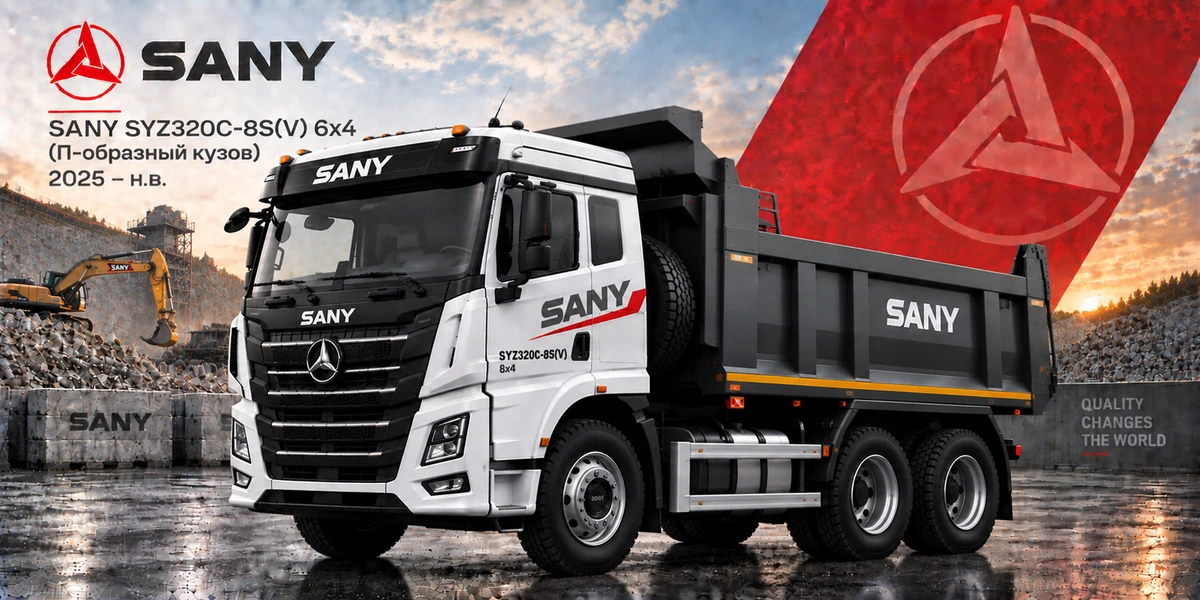 SANY SYZ320C-8S(V) 6x4 (П-образный кузов) 2025–н.в.